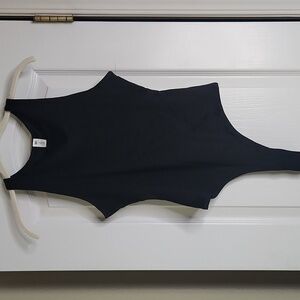 BP. Black Ribbed thong bodysuit, size small